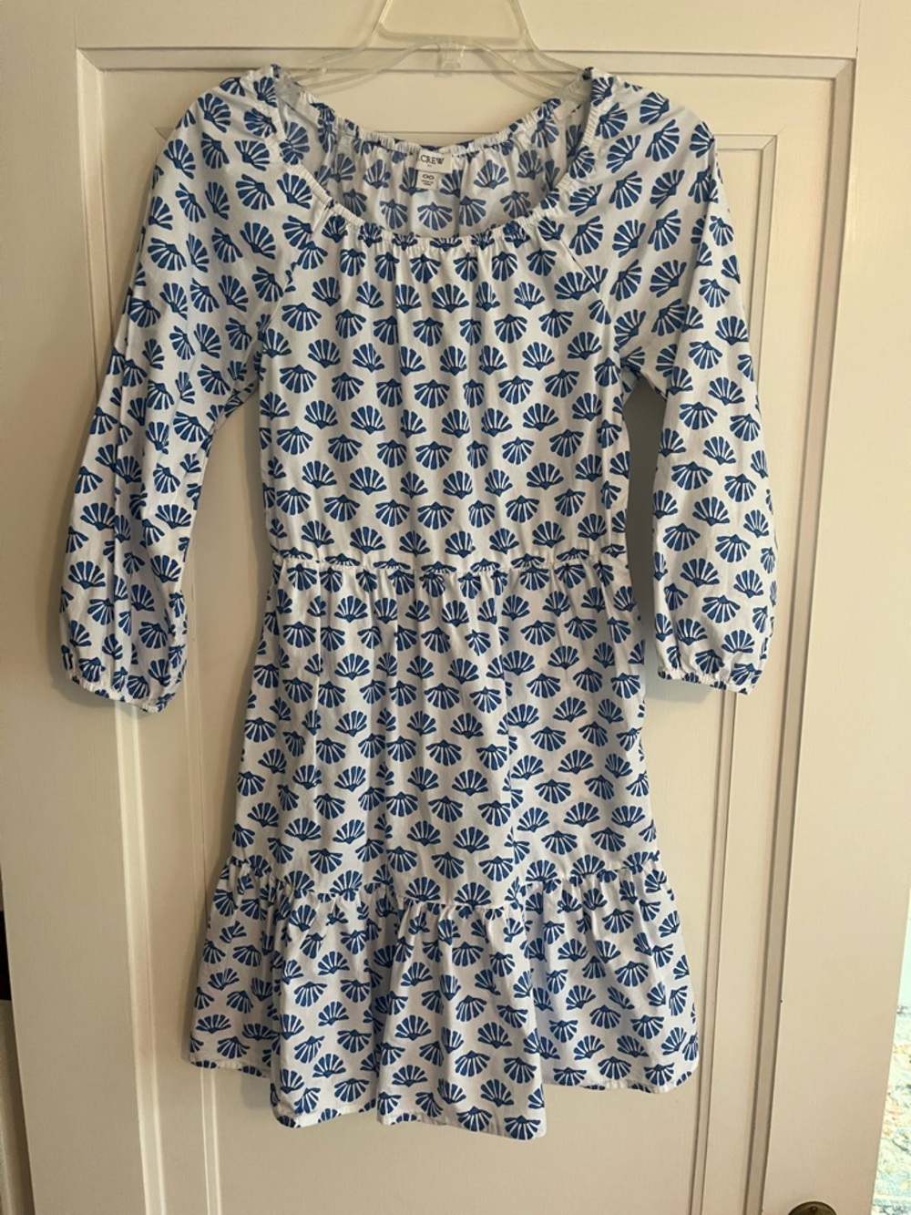 Women’s J Crew Blue Shell-Print Cotton Dress